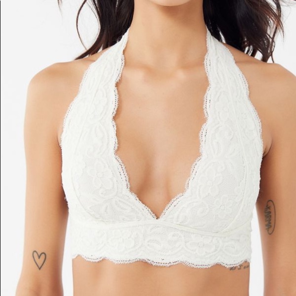 Out From Under Lace Halter Bra